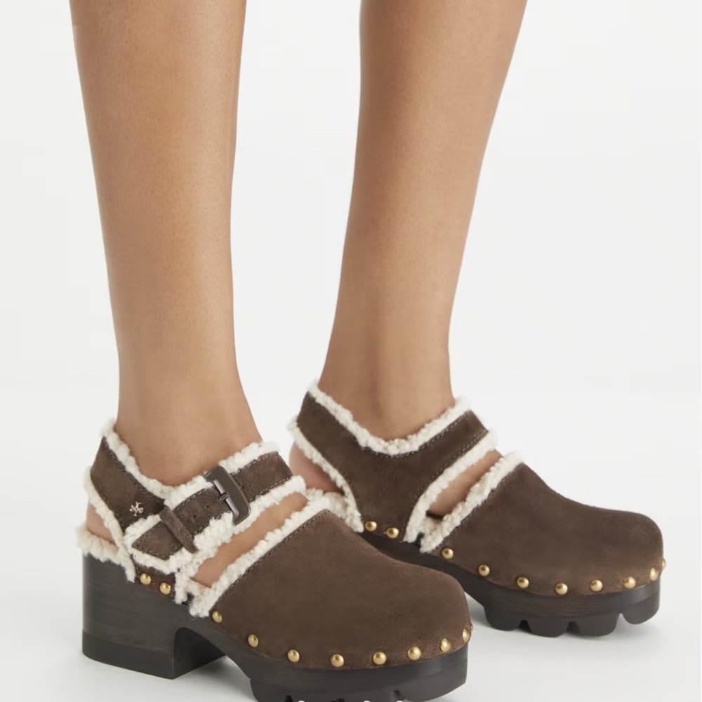Tory Burch Shearling Clog
